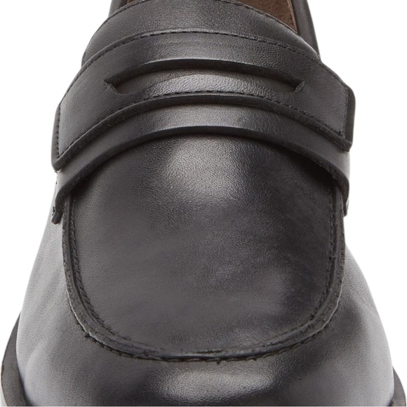 All Saints Sam Black Leather Loafers Men's size 13 Need - Picture 3 of 6